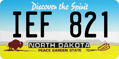 ND license plate IEF821