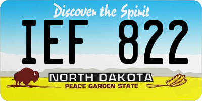 ND license plate IEF822