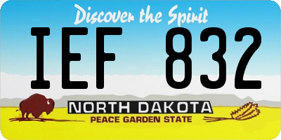 ND license plate IEF832