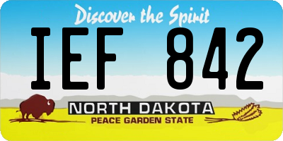 ND license plate IEF842