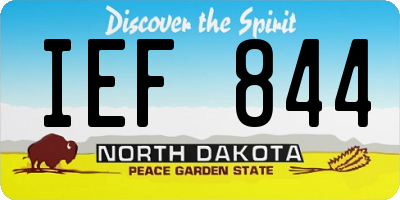 ND license plate IEF844