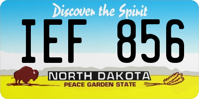 ND license plate IEF856