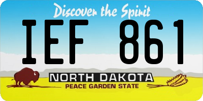 ND license plate IEF861