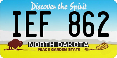 ND license plate IEF862