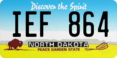 ND license plate IEF864