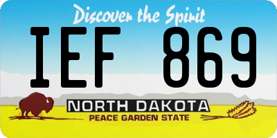 ND license plate IEF869