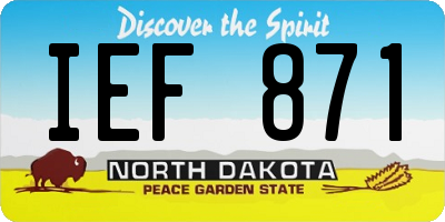 ND license plate IEF871