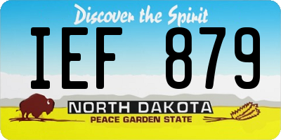 ND license plate IEF879