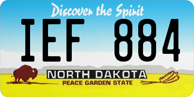 ND license plate IEF884