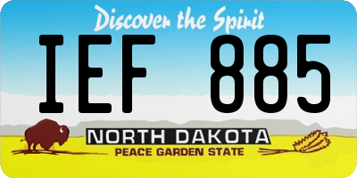 ND license plate IEF885
