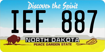 ND license plate IEF887