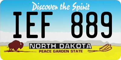 ND license plate IEF889