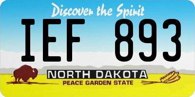 ND license plate IEF893