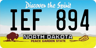 ND license plate IEF894