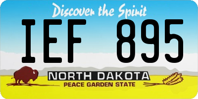 ND license plate IEF895