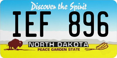 ND license plate IEF896