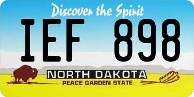 ND license plate IEF898