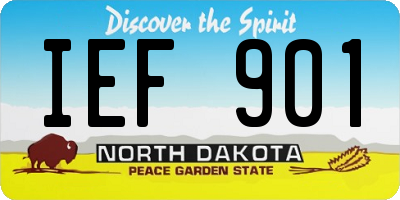 ND license plate IEF901