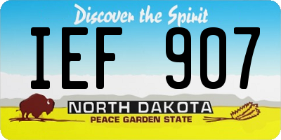 ND license plate IEF907