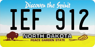 ND license plate IEF912