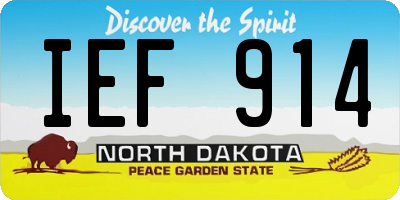 ND license plate IEF914