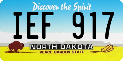 ND license plate IEF917