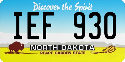 ND license plate IEF930