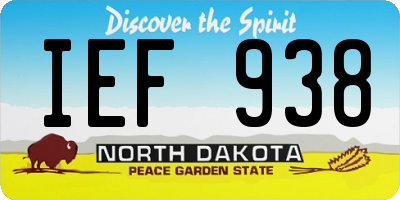 ND license plate IEF938