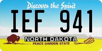 ND license plate IEF941