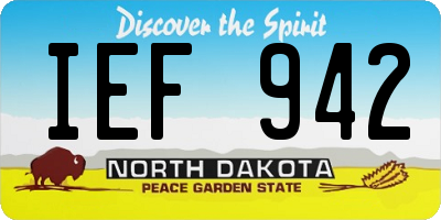 ND license plate IEF942