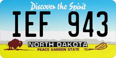 ND license plate IEF943