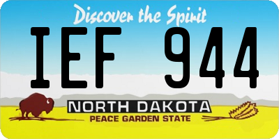 ND license plate IEF944
