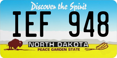 ND license plate IEF948