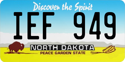 ND license plate IEF949