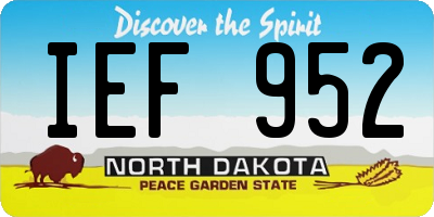 ND license plate IEF952