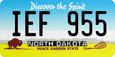 ND license plate IEF955