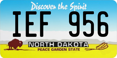 ND license plate IEF956