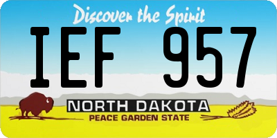 ND license plate IEF957