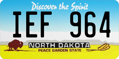 ND license plate IEF964