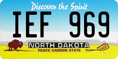 ND license plate IEF969