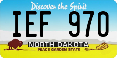 ND license plate IEF970