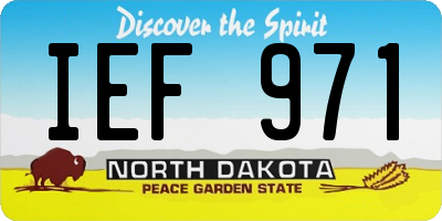ND license plate IEF971