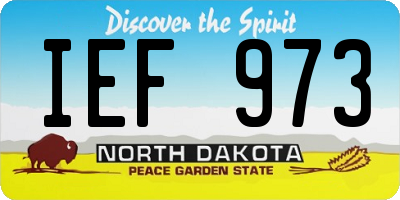 ND license plate IEF973