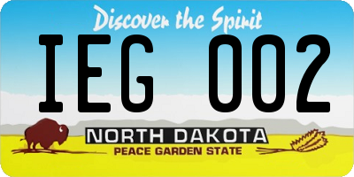 ND license plate IEG002