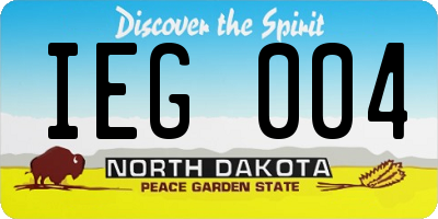 ND license plate IEG004