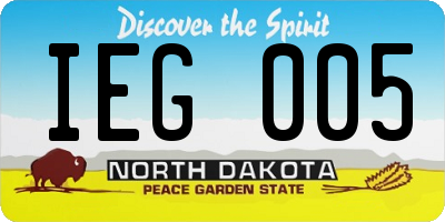 ND license plate IEG005