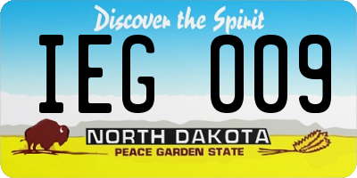 ND license plate IEG009