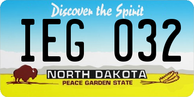 ND license plate IEG032