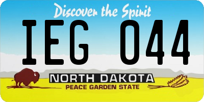 ND license plate IEG044