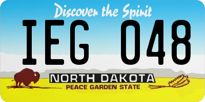 ND license plate IEG048